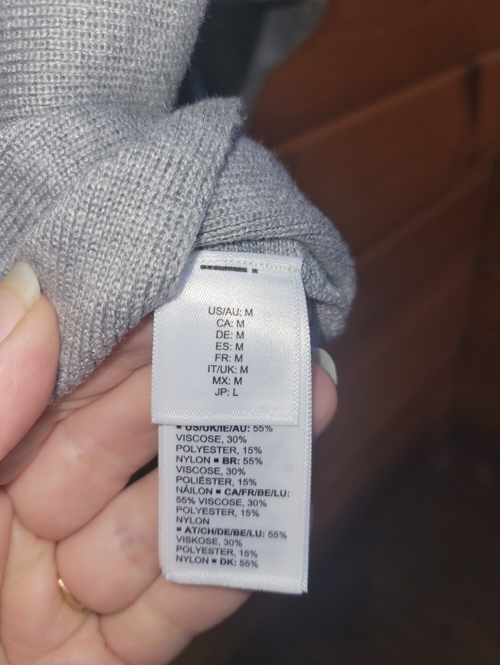 The Drop Unique Cross Front Light Sweater In Medium NWT - Picture 4 of 7